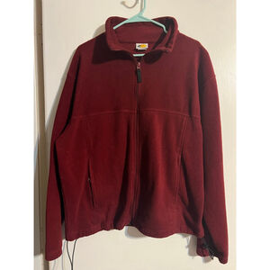 Women's Bass Pro Shops Red Full-Zip Fleece Jacket L